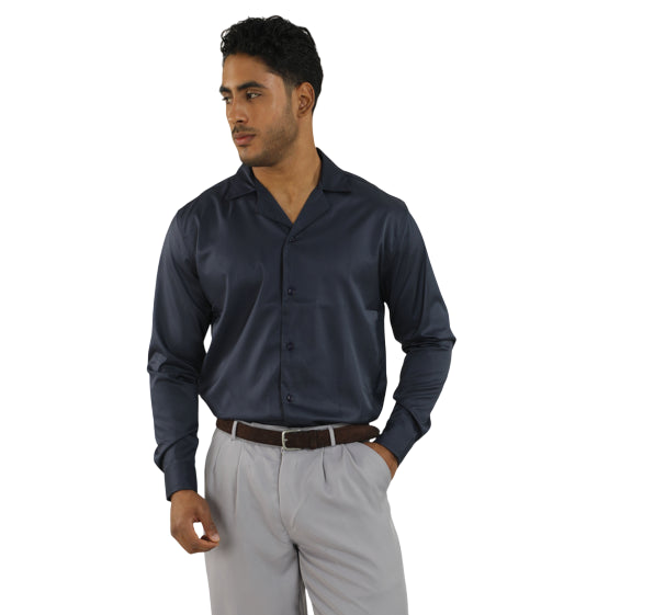 "Navy-Blue Korean Shirt"